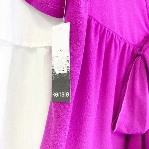 NWT Kensie Women’s Fuchsia Purple Flowy Blouse Size Small - Picture 5 of 12